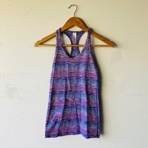 Ivivva Pink Striped Racerback Tank